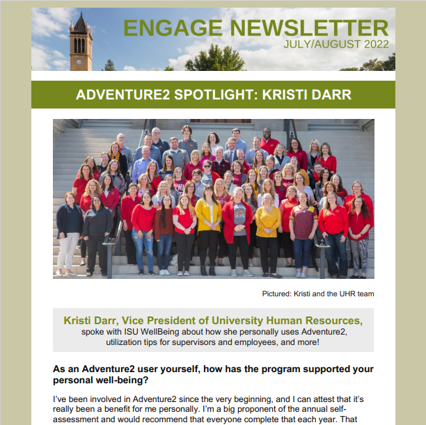 Engage Newsletter Front Page