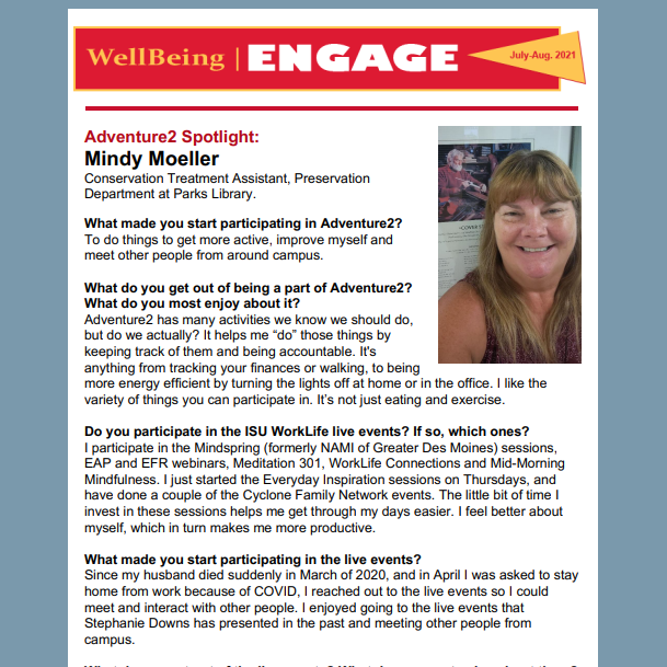 Engage Newsletter Front Page