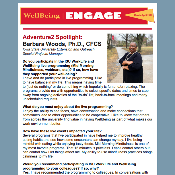 Engage Newsletter Front Page