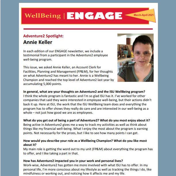 Engage Newsletter Front Page