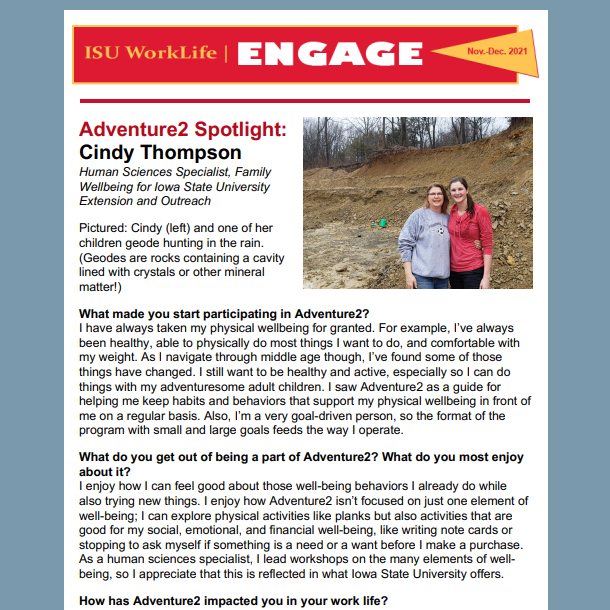 Engage Newsletter Front Page